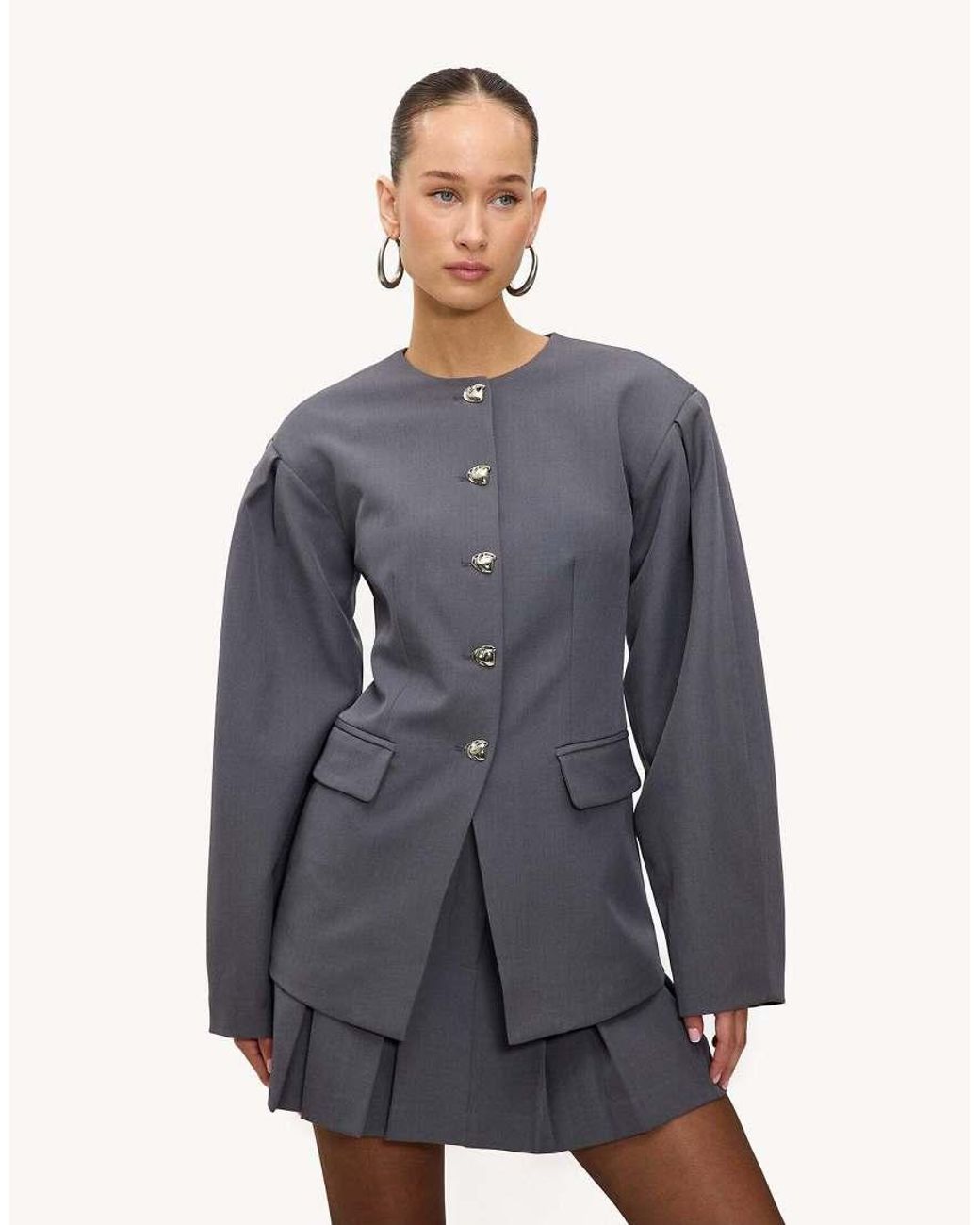 Loavies Blue Golden Winter Light Blazer