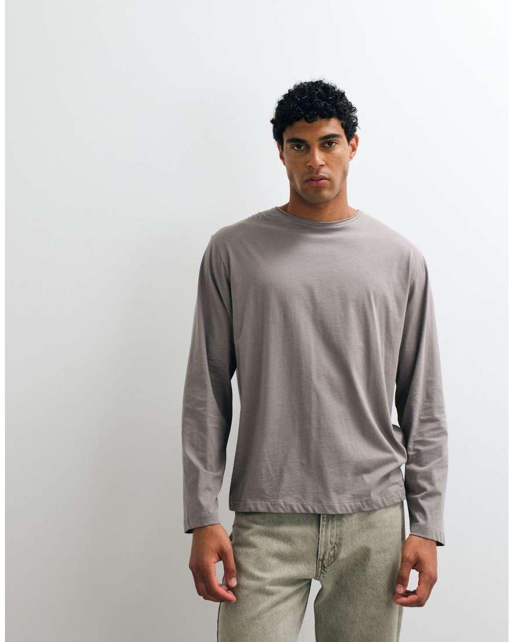 ARKET Gray Oversized Long Sleeve T-shirt for men