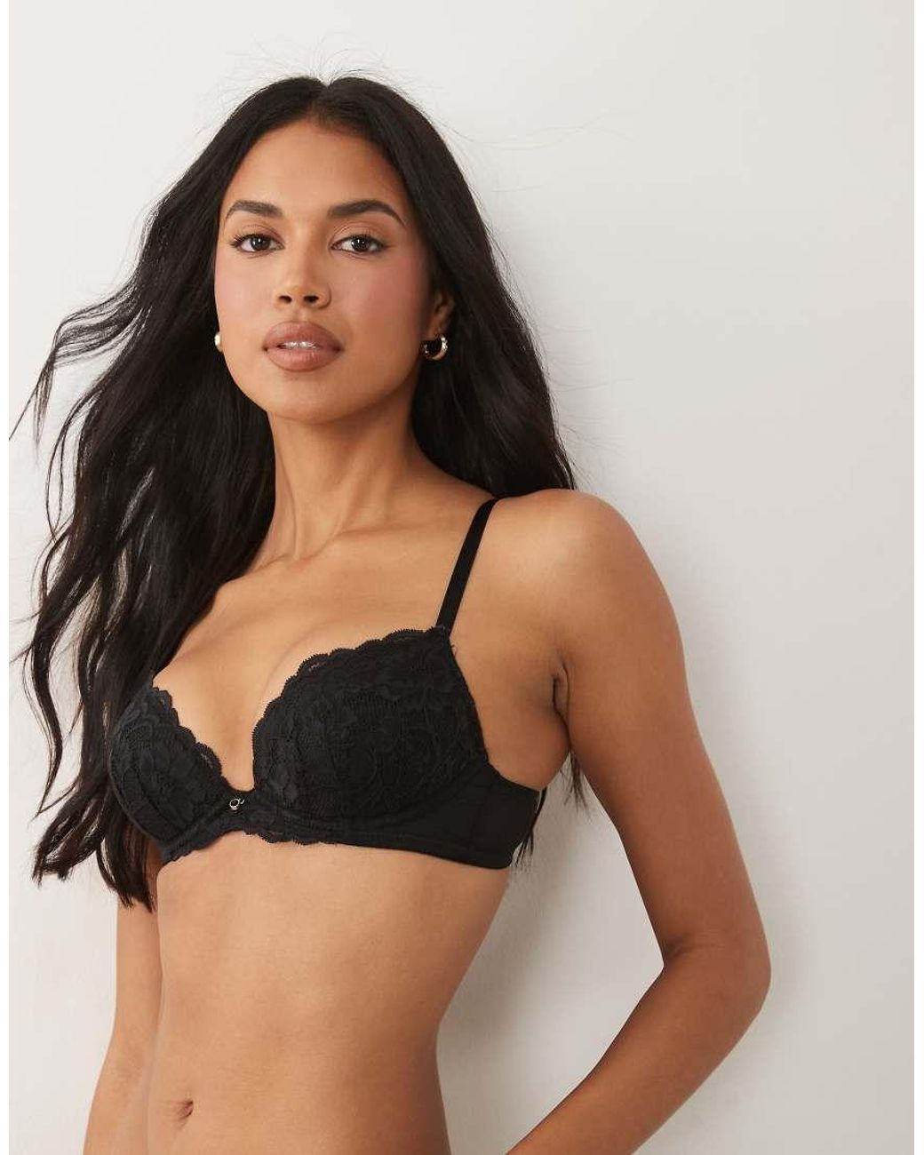 Ann Summers Brown Sexy Lace 2 Pack Padded Plunge Bra