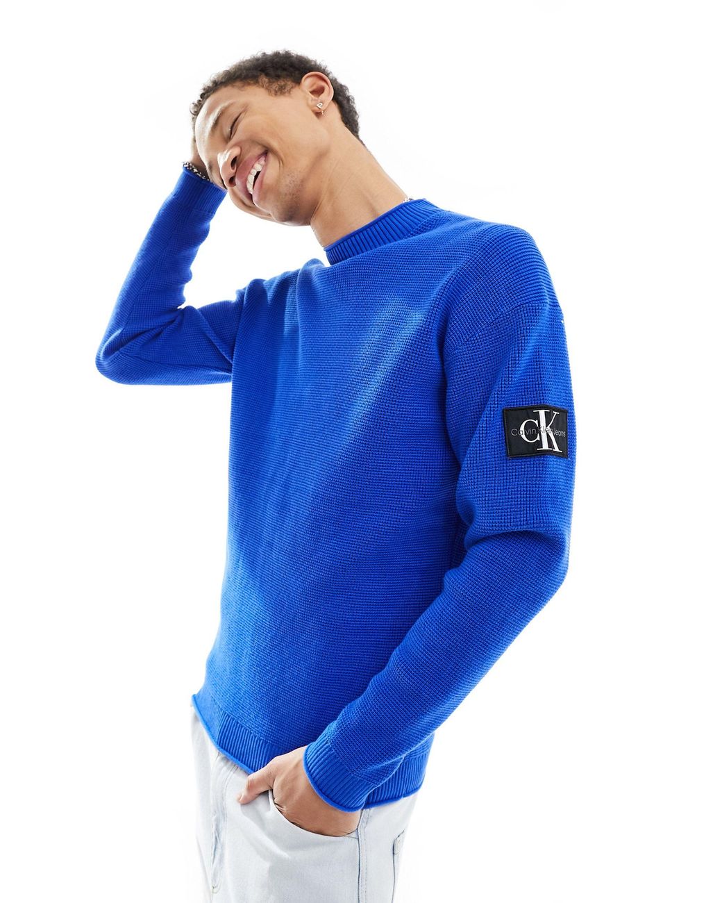 Calvin klein jumper clearance blue