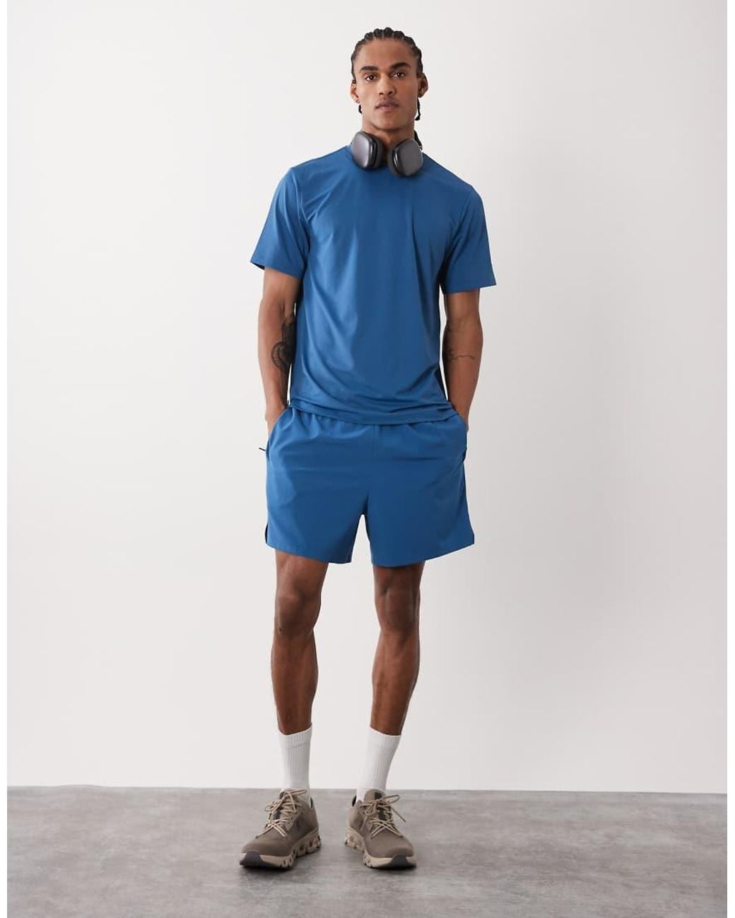 4505 Blue Icon Quick Dry Mesh Training T-shirt for men