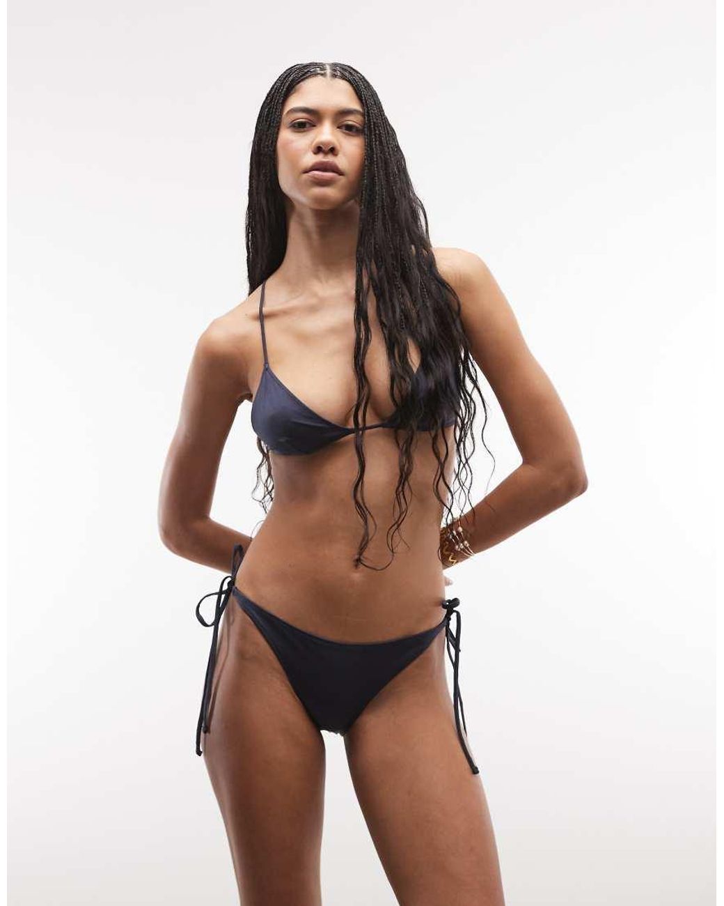Weekday Blue Tie Side Bikini Bottom Co-Ord