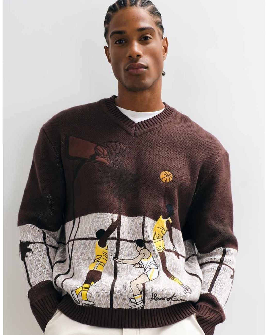 House Of Sunny Brown Slam Dunk Jumper for men