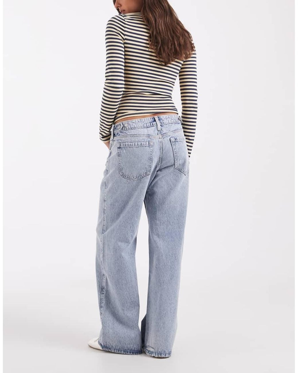 Hollister Blue Adjustable Baggy Jeans