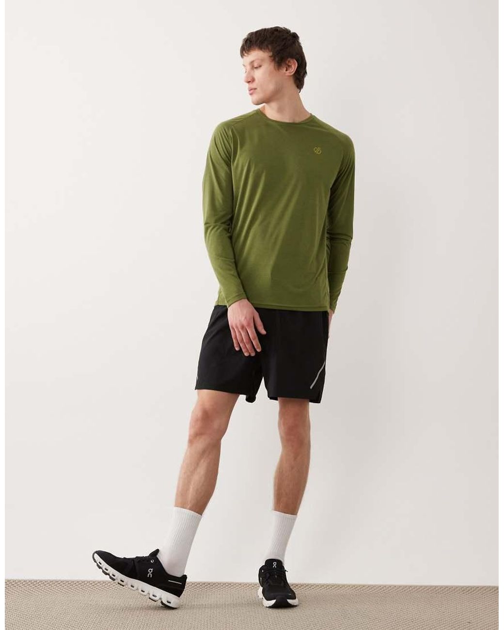 Dare 2b Green Breathable Quick-Dry Agile Long Sleeved T-Shirt for men