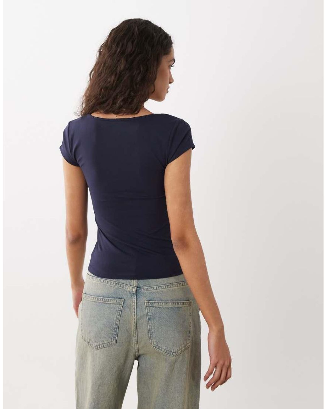 Cotton On Blue Hold Me Short Sleeve Top