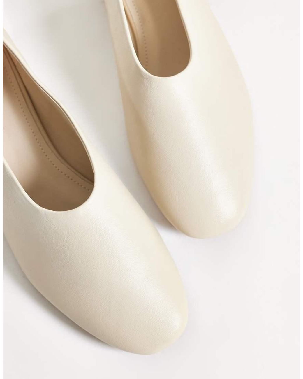 Glamorous Natural Heeled Slipper Shoes