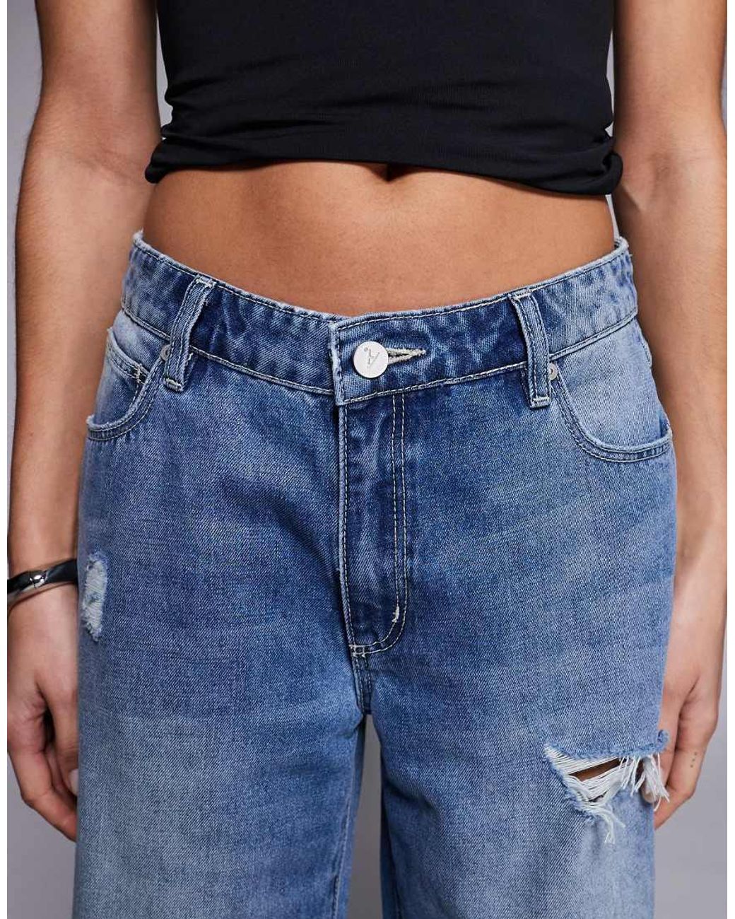 Abrand Jeans Blue Abrand 99 Baggy Ripped Jeans