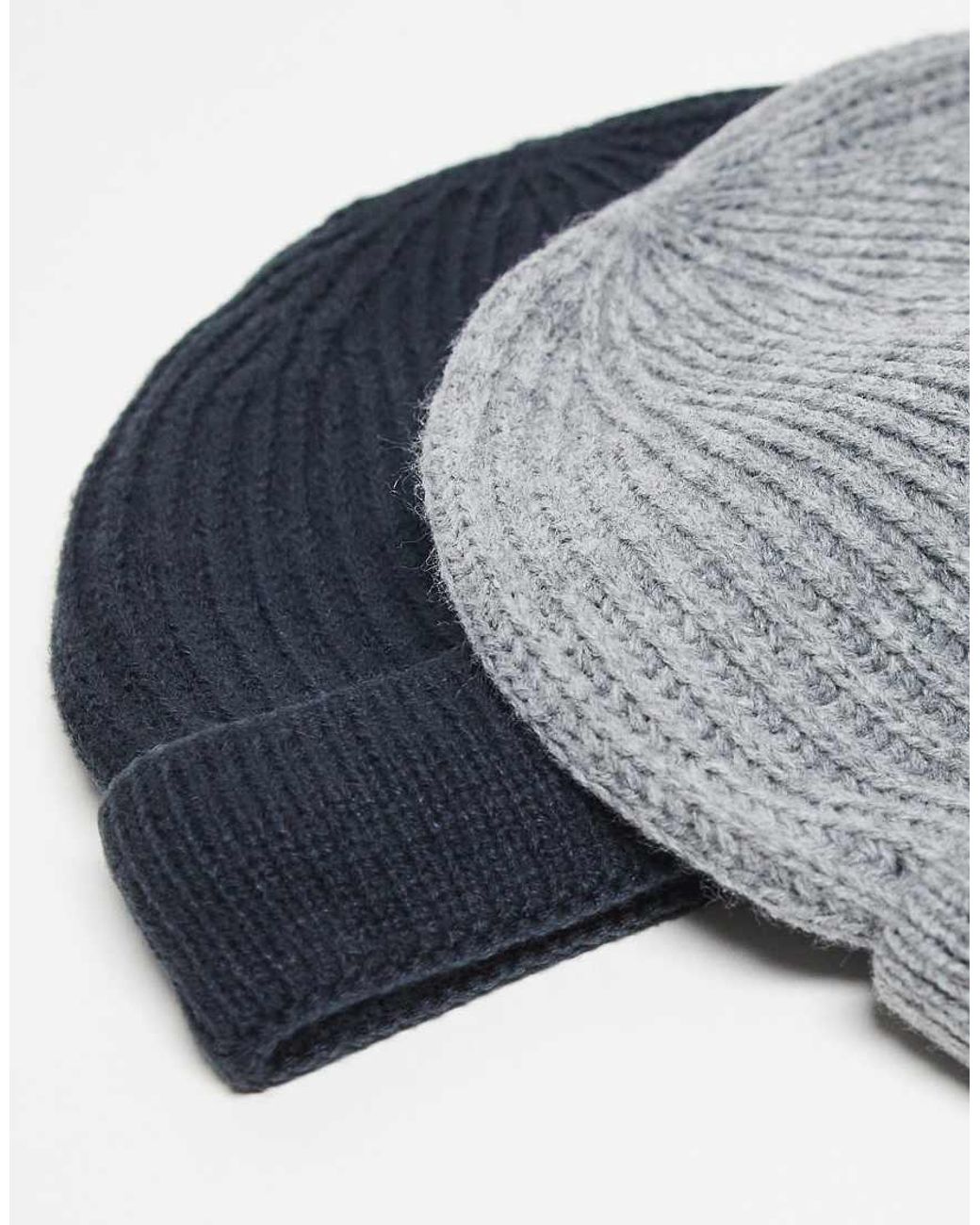 Only & Sons Blue 2 Pack Fisherman Beanie Hats for men