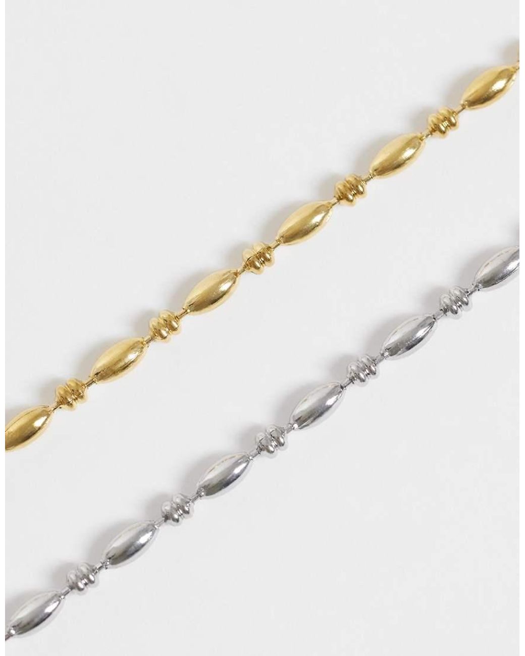 Reclaimed Vintage Metallic 2Pk Stainless Waterproof Bracelet Pack