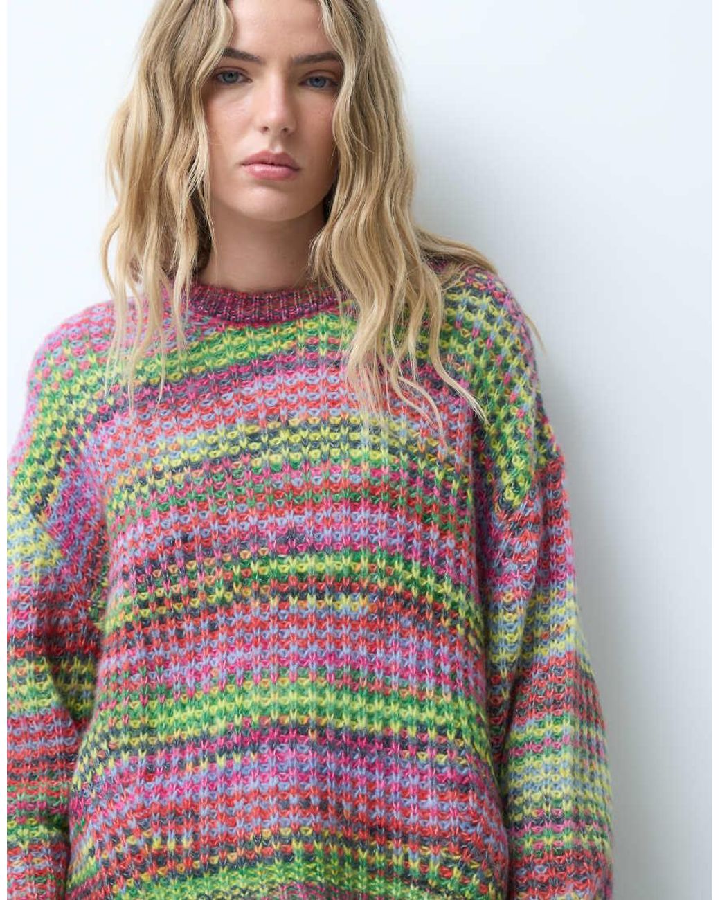 JJXX Gray Spacedye Knitted Sweater