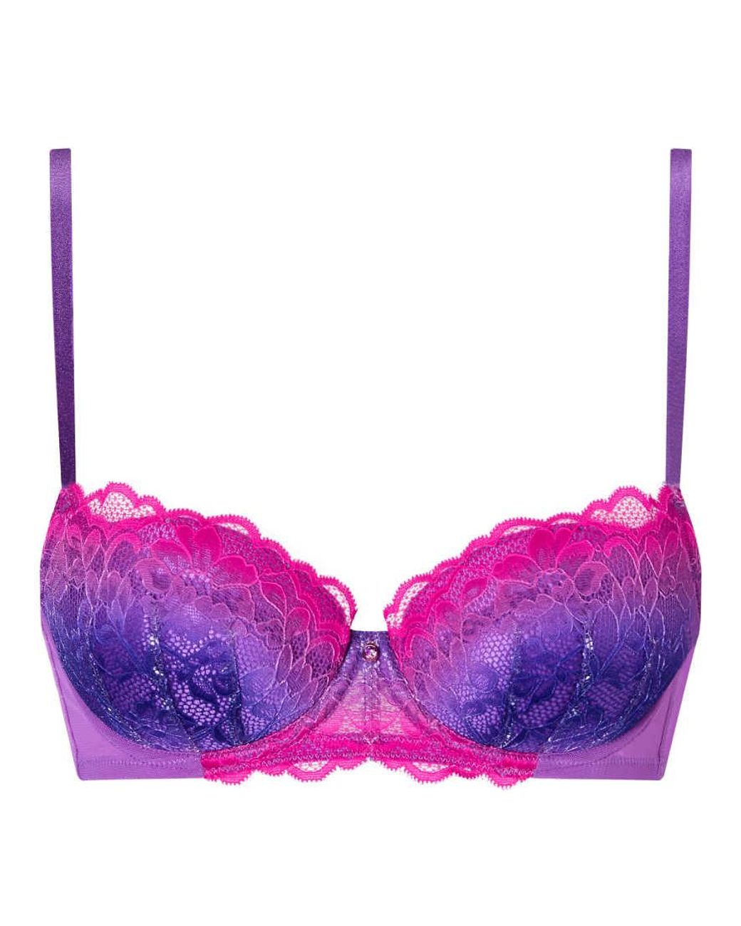 Ann Summers Purple Sexy Lace Padded Balcony Bra