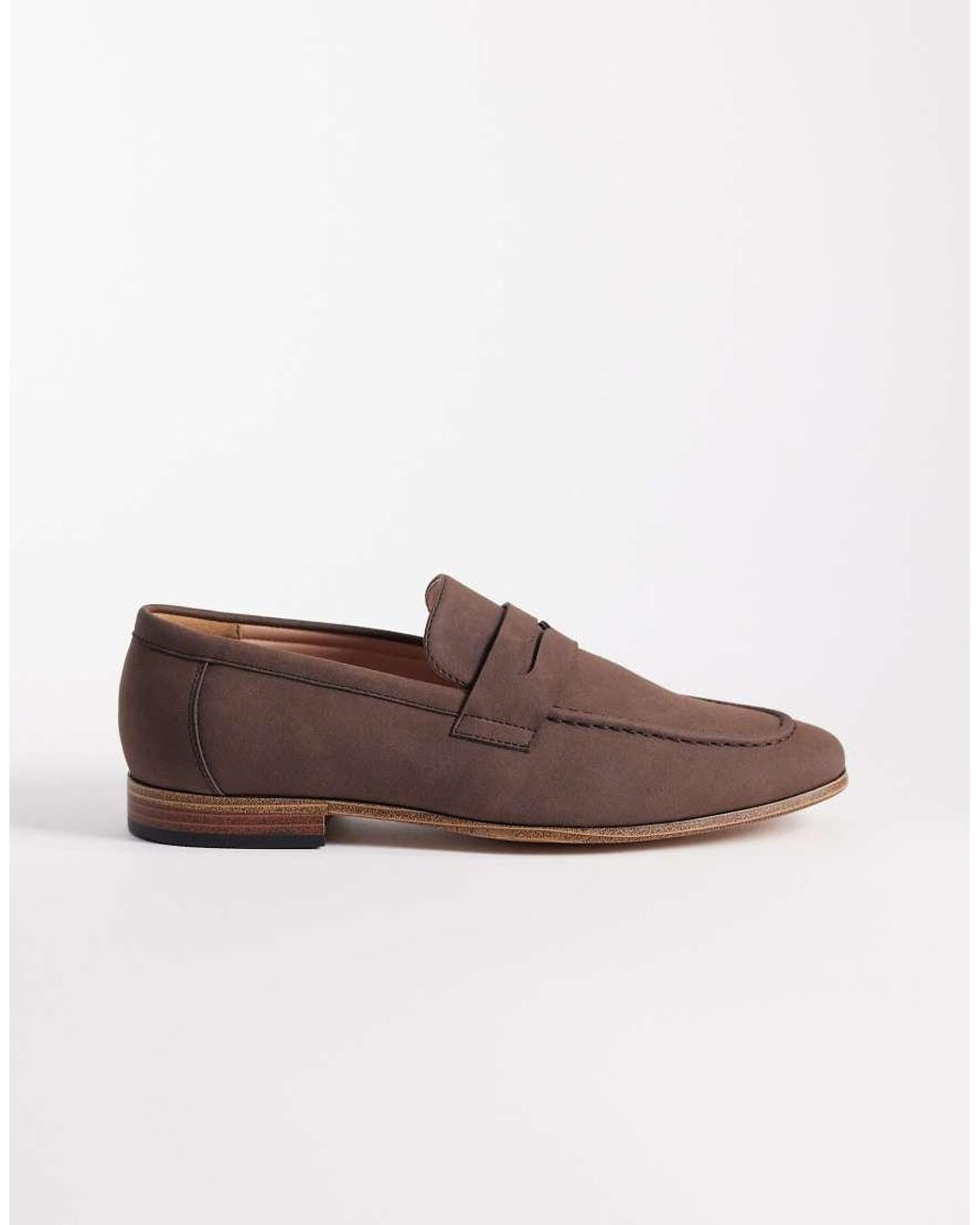 ASOS Brown Penny Loafers for men