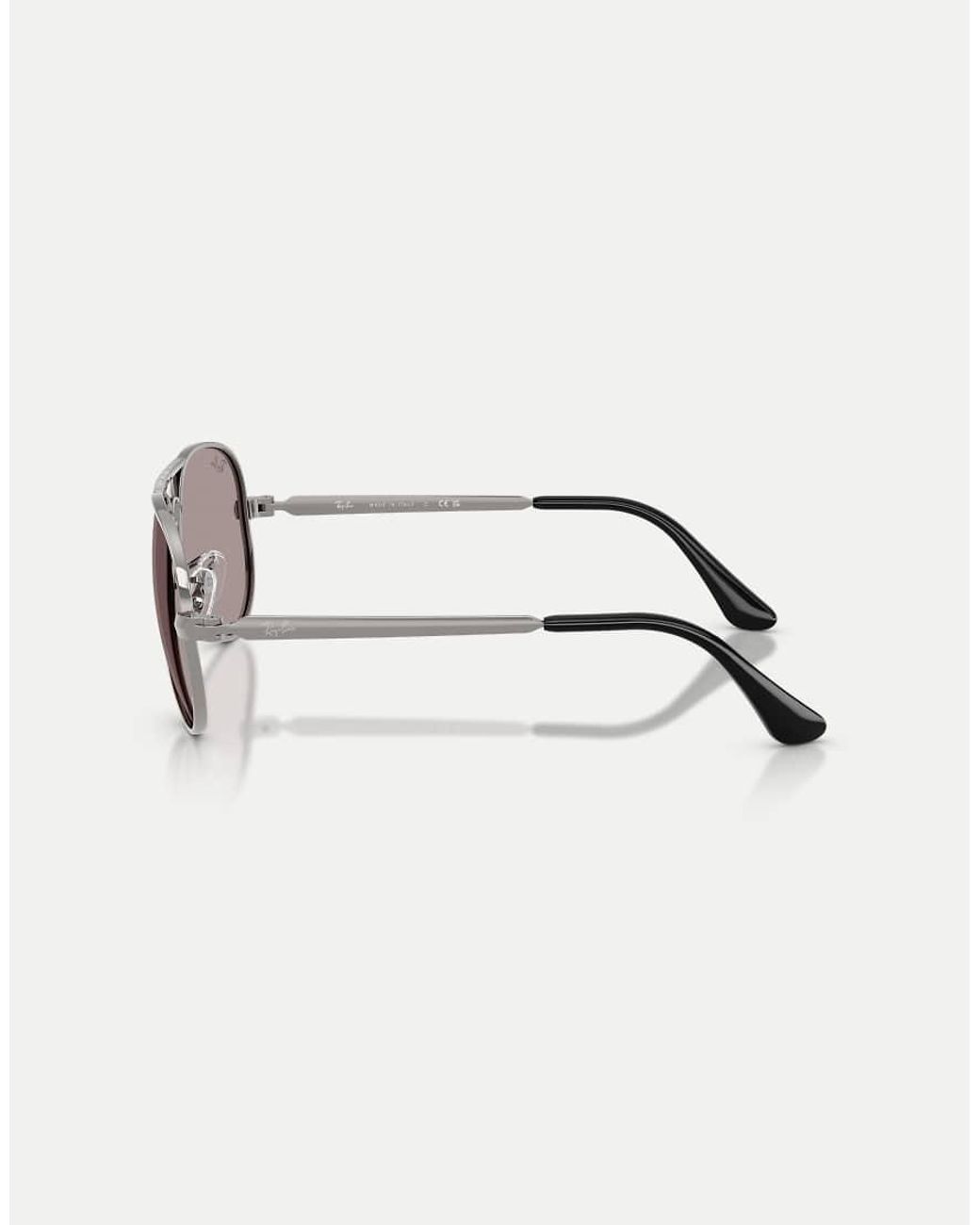 Ray-Ban Gray Aviator Max Pilot Sunglasses With Lens