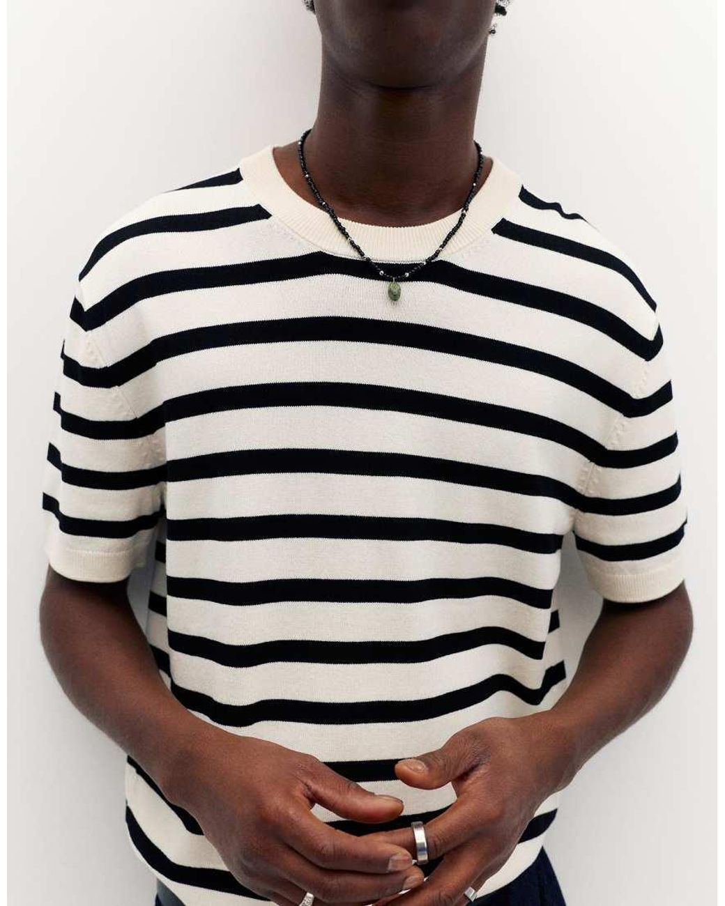 Pull&Bear Multicolor Short Sleeve Jumper for men