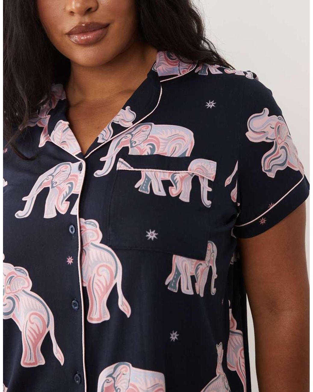 Chelsea Peers Black Curve Revere Top And Shorts Set