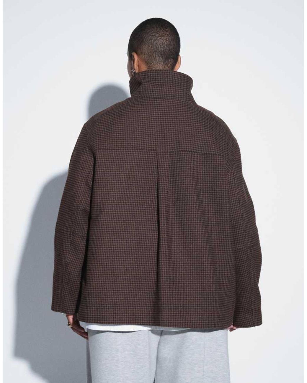 ASOS Blue Asos Design Curve Funnel Harrington Formal Jacket