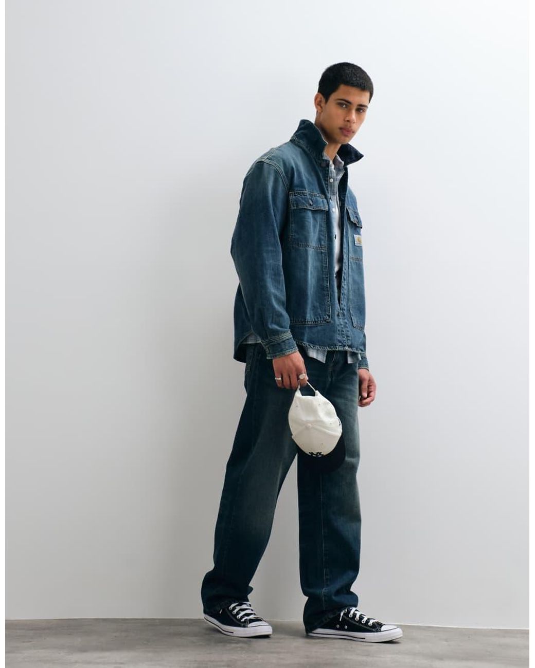 Carhartt Blue Oakland Denim Shirt Jacket for men