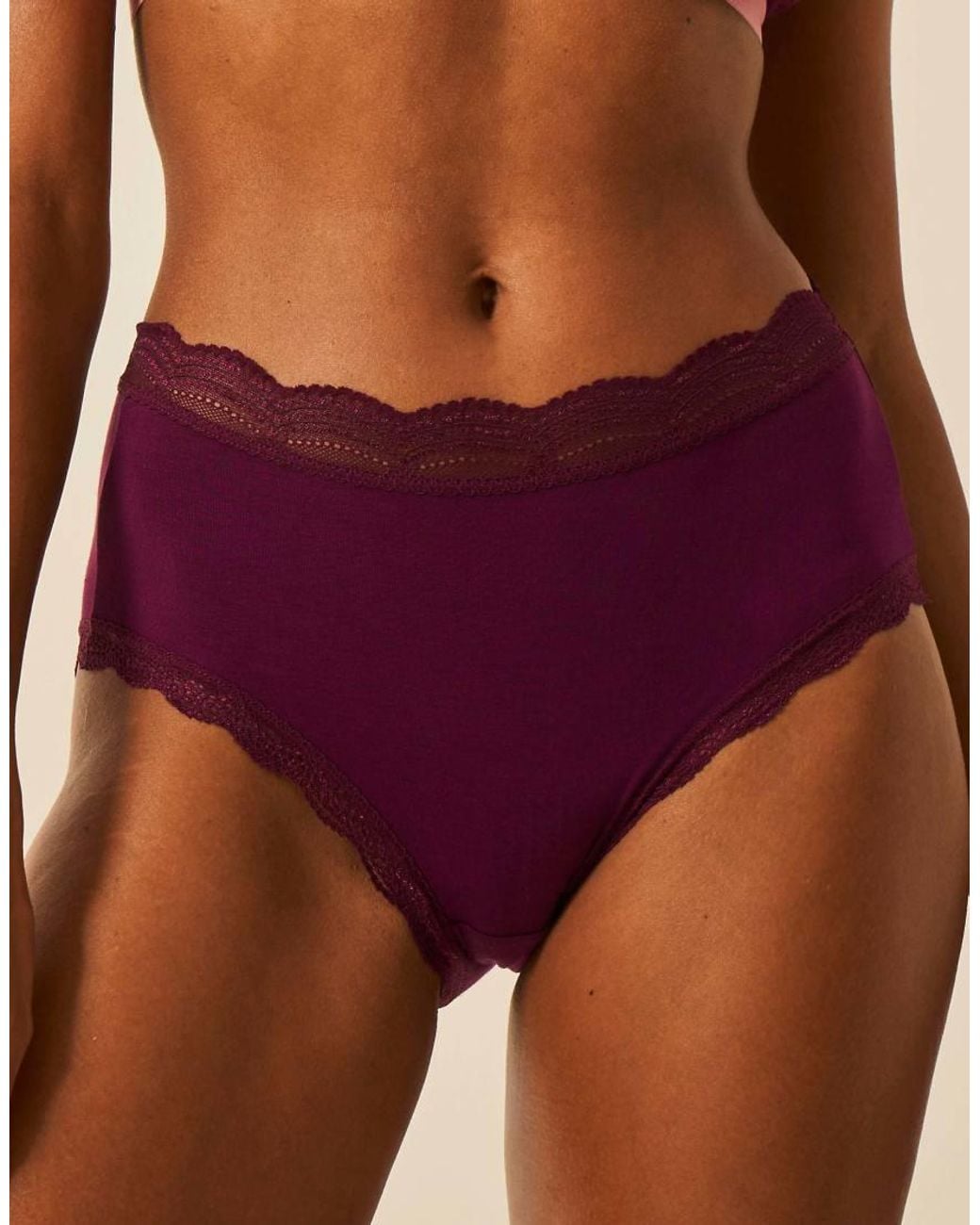 Stripe & Stare Purple High Rise Knicker