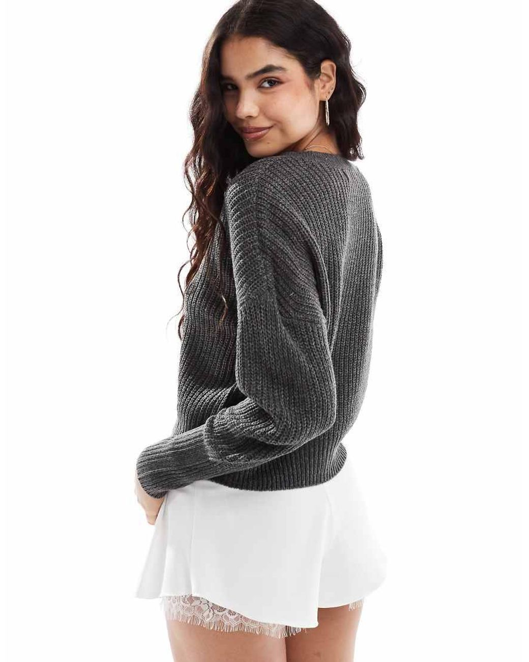 Vero Moda Black Button Through Chunky Rib Cardigan
