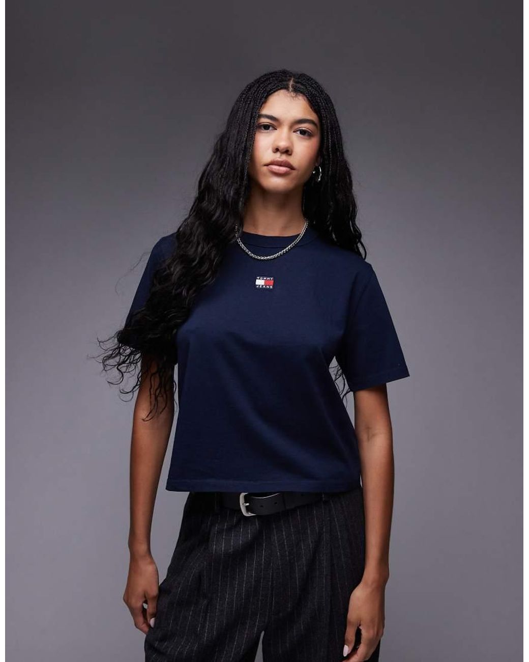 Tommy Hilfiger Blue Central Badge Boxy T-shirt