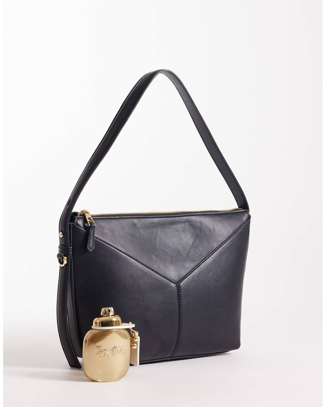 Mango Blue Structured Shoulder Bag