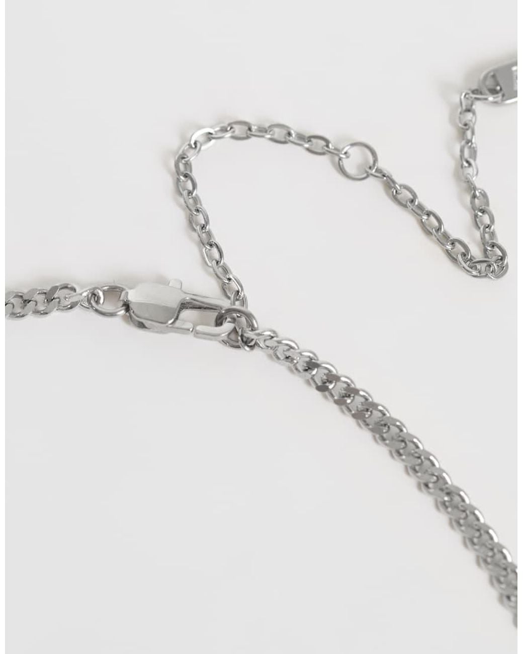 ASOS White Waterproof Stainless Steel Engraved Coin Pendant Necklace for men
