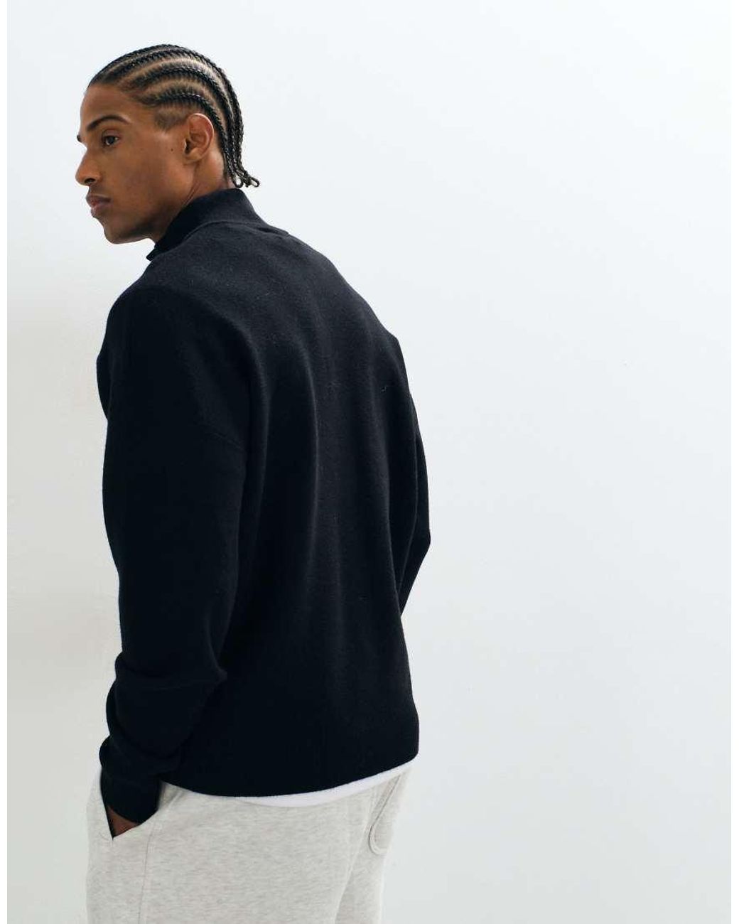 ASOS Blue Relaxed Knitted Funnel for men