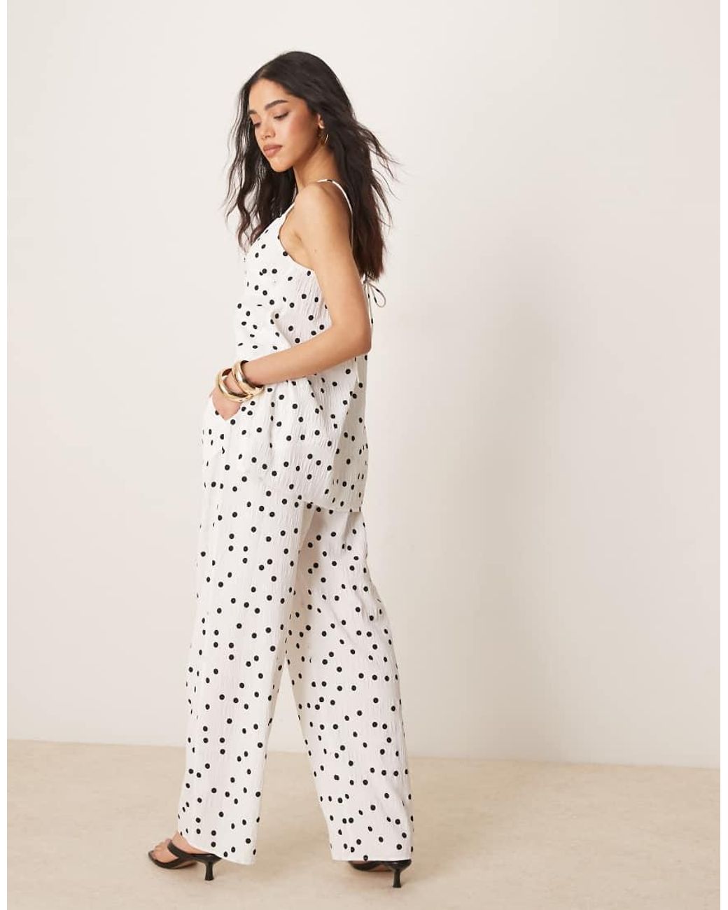 ASOS Natural Pull On Flare Pants