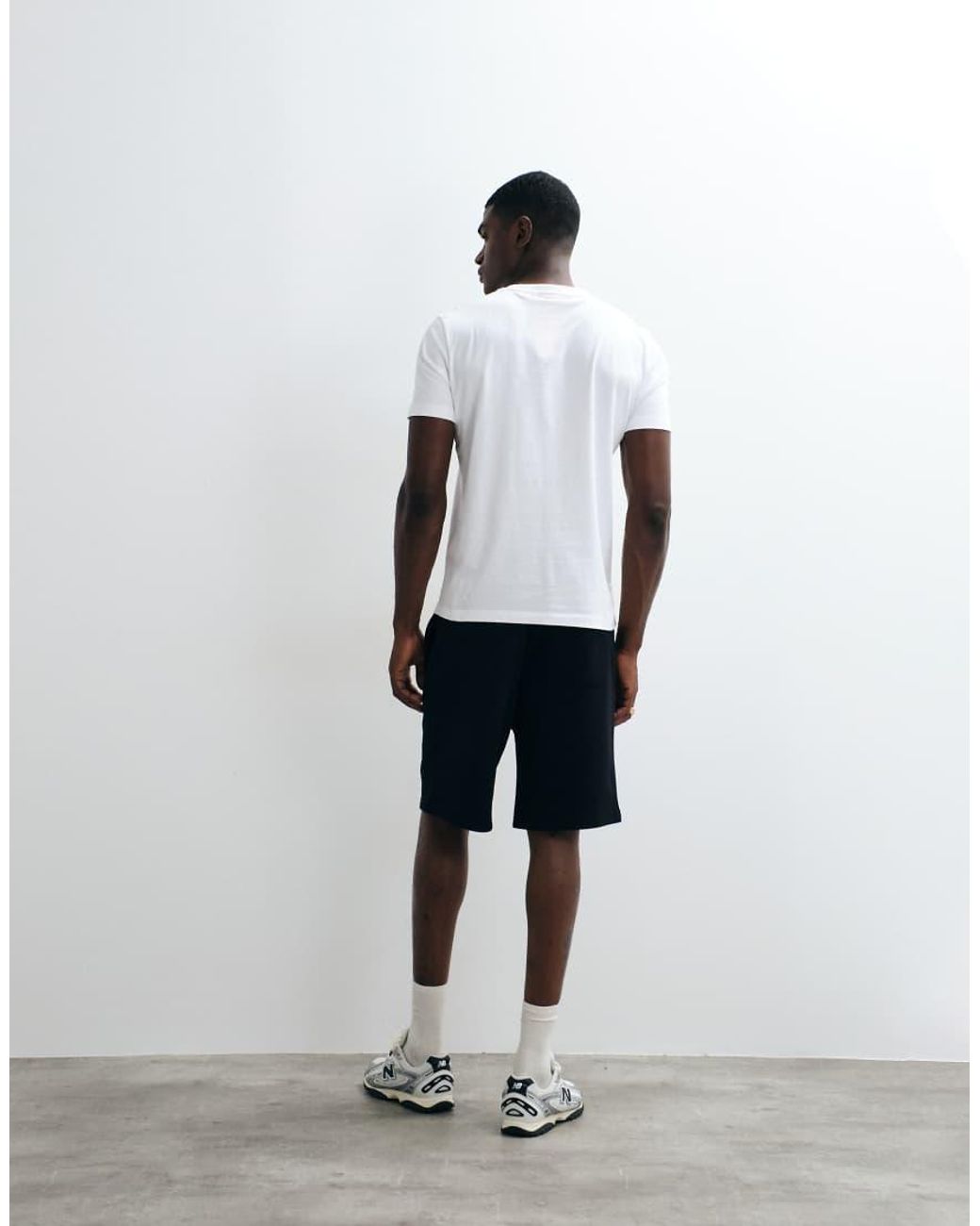 HUGO White Nomario Loose Fit Jersey Shorts for men