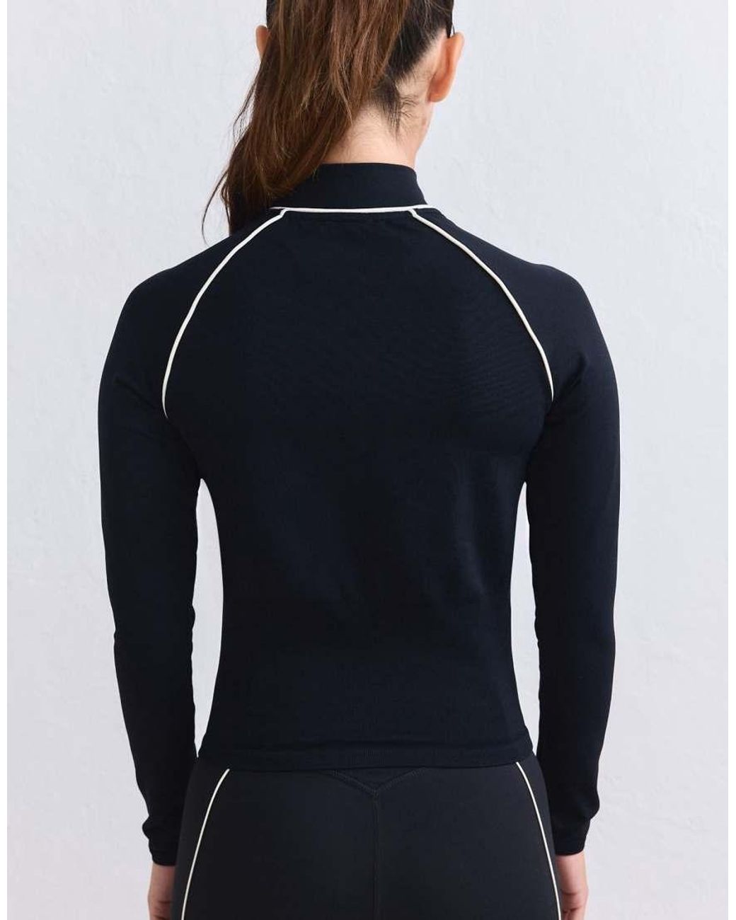 Aim'n Blue Shape Seamless Contrast Zip Jacket