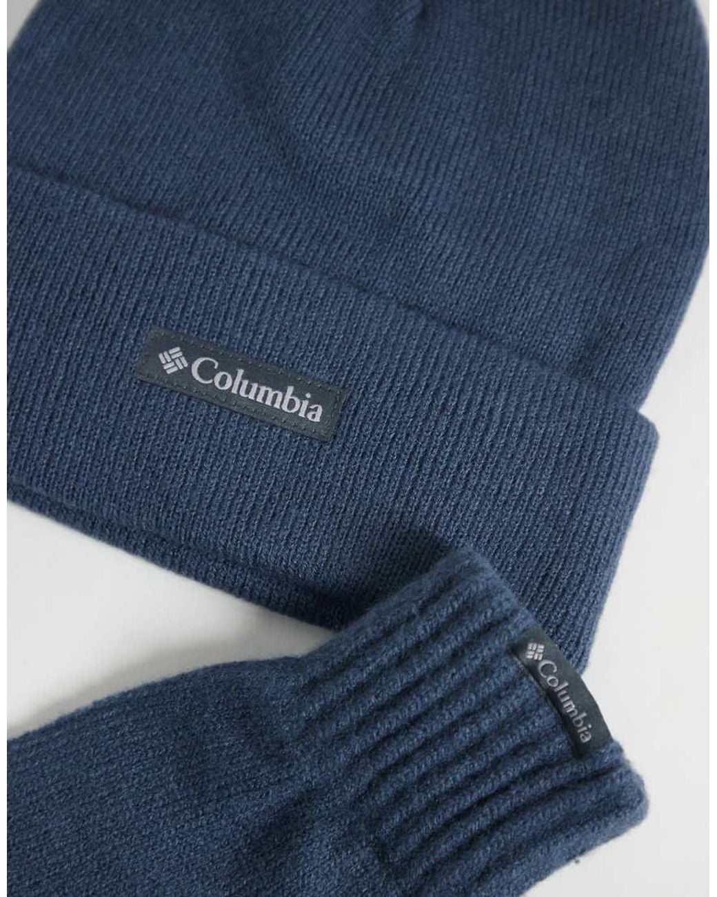 Columbia Blue Csc Beanie And Glove Set for men