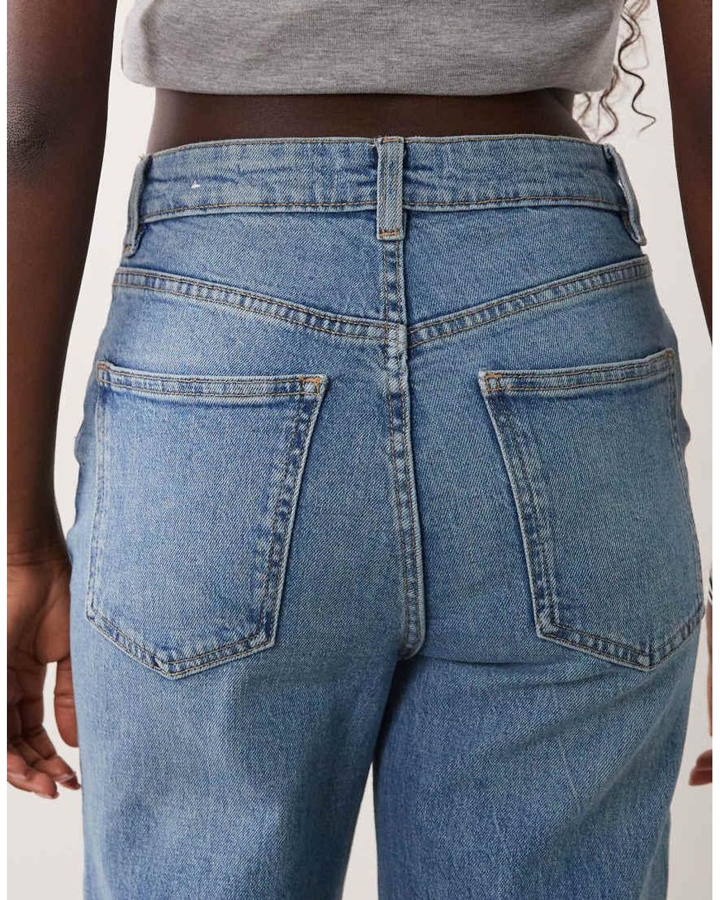 Mango Blue Newmom Relaxed Mom Jeans