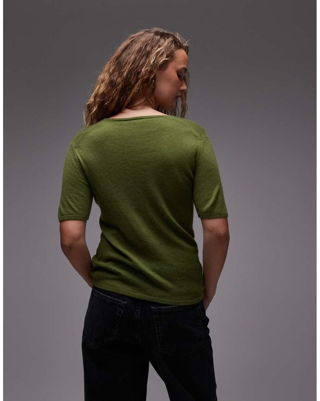 ARKET Green Fine Knit Top