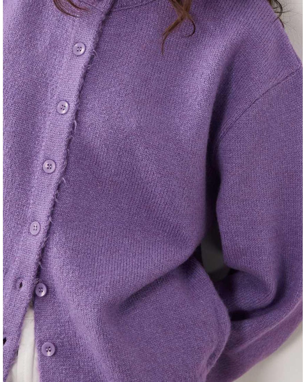 ASOS Purple Lightweight Relaxed Cardigan