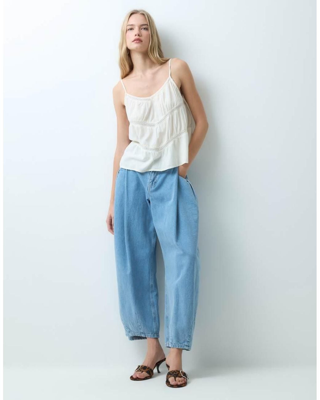 Vila White Lace Trim Cami Top Co-ord