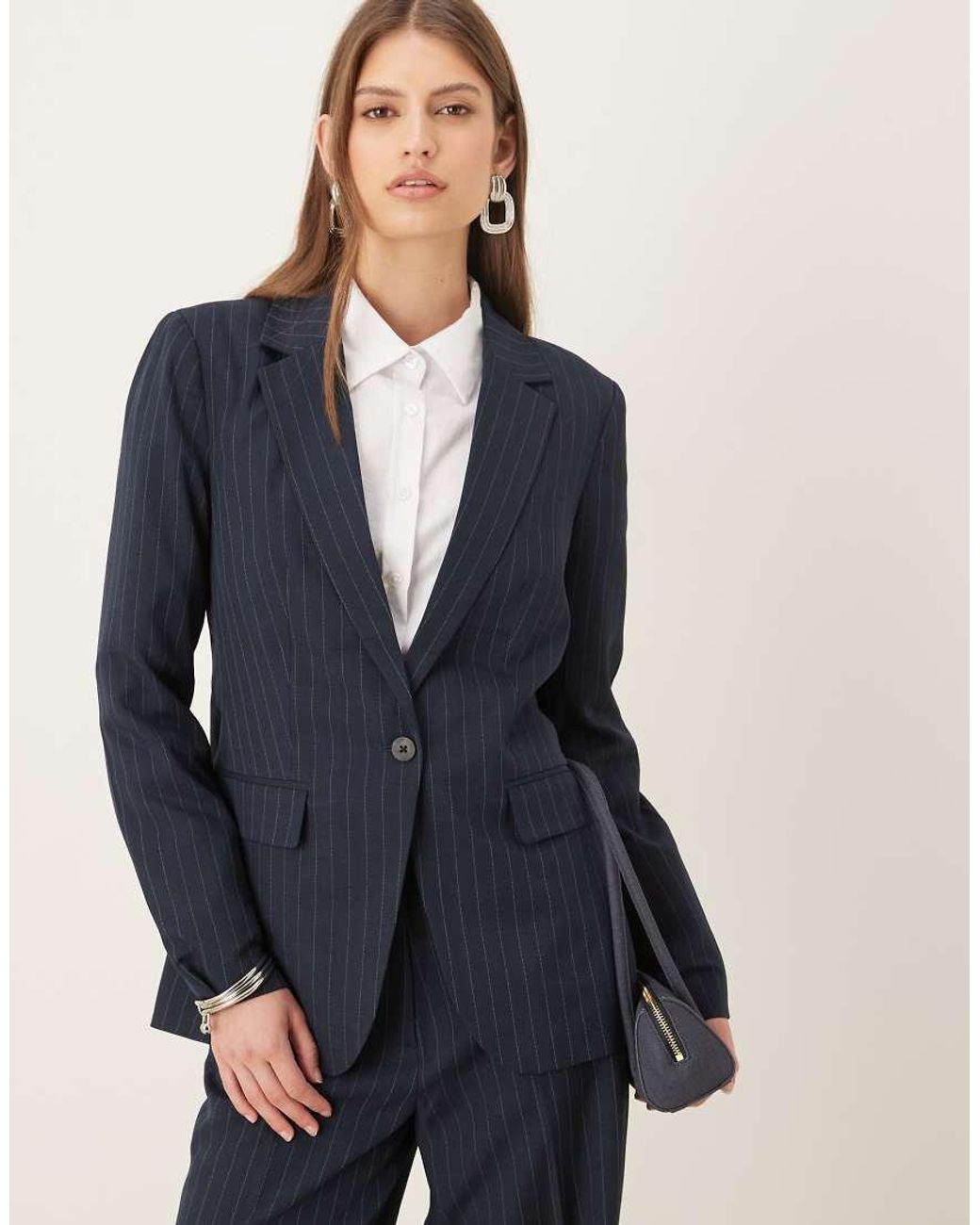 Vila Blue Tailored Blazer Co-ord