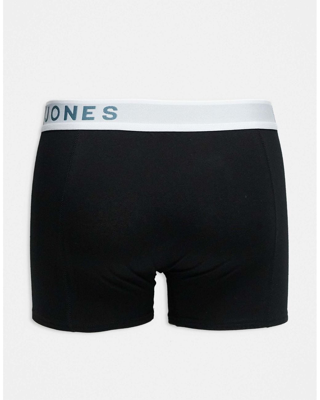 Jack & Jones Black 3-pack Trunks With Contrast Logo for men