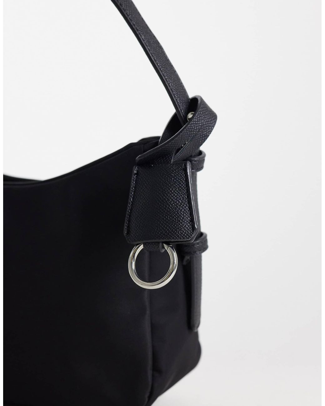 ASOS Blue Nylon Shoulder Bag With Detachable Key Charm