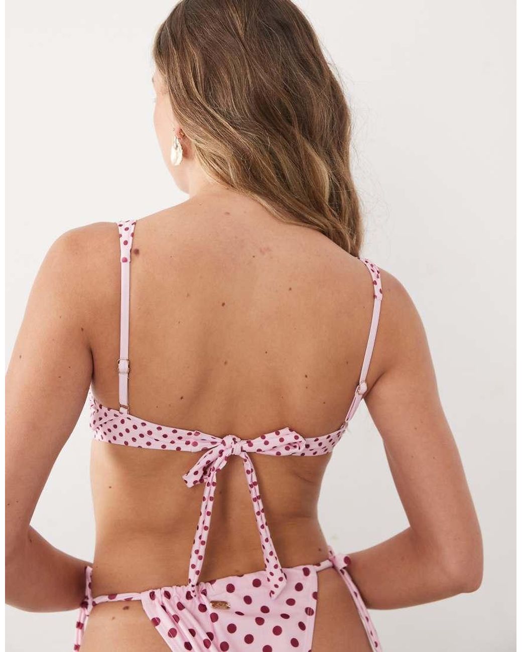 Going Somewhere Brown Polka Dot Underwire Bikini Top