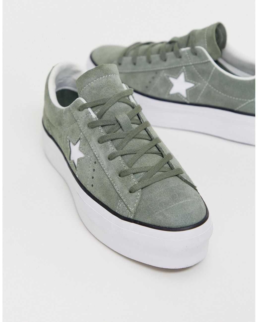 One Star Baskets semelle plateforme kaki Converse en coloris