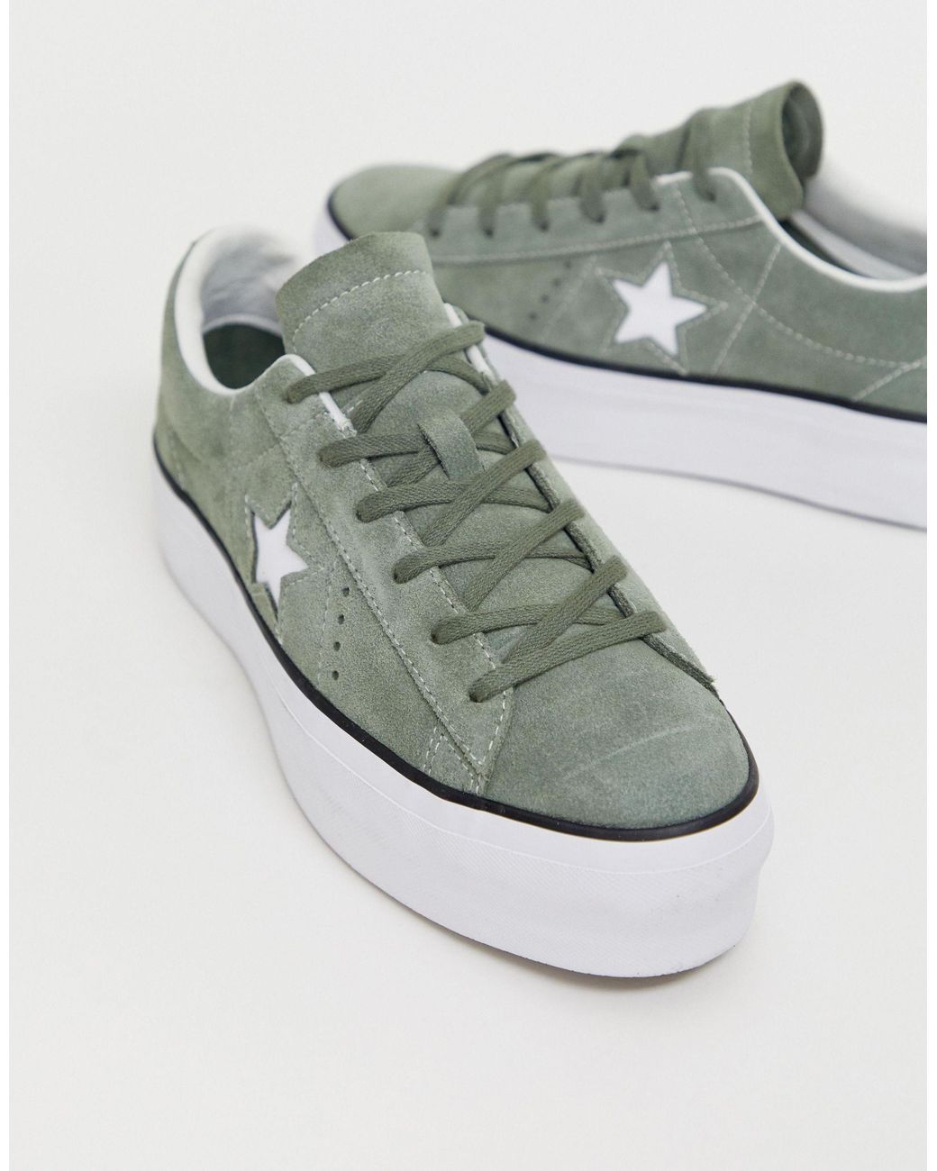 One Star - Baskets à semelle plateforme - kaki Converse en coloris Vert |  Lyst