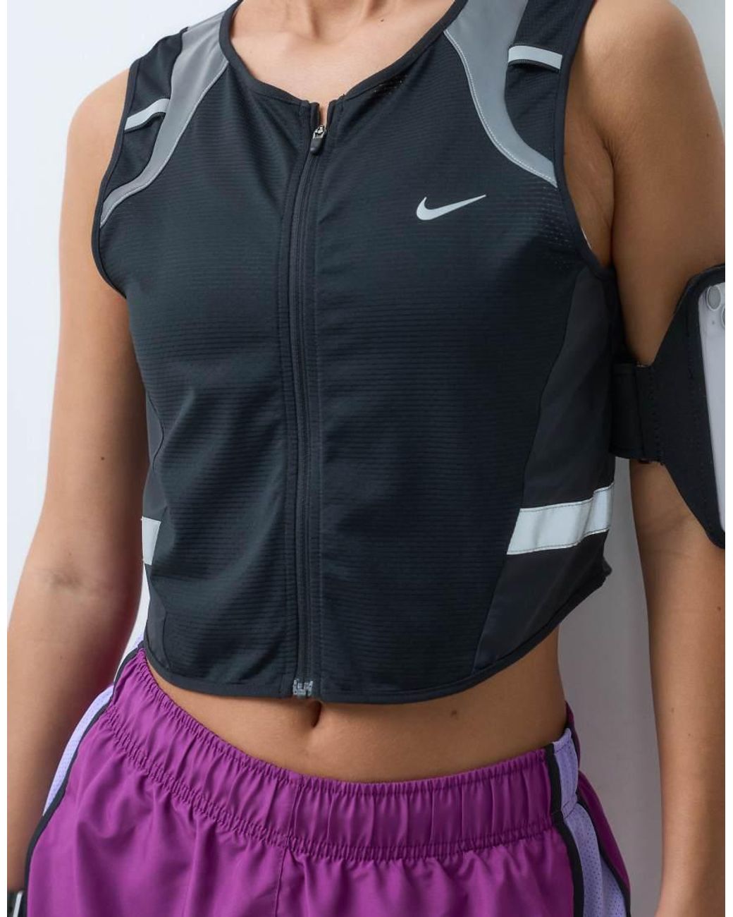 Nike Tempo Hardloopsinglet in het Black