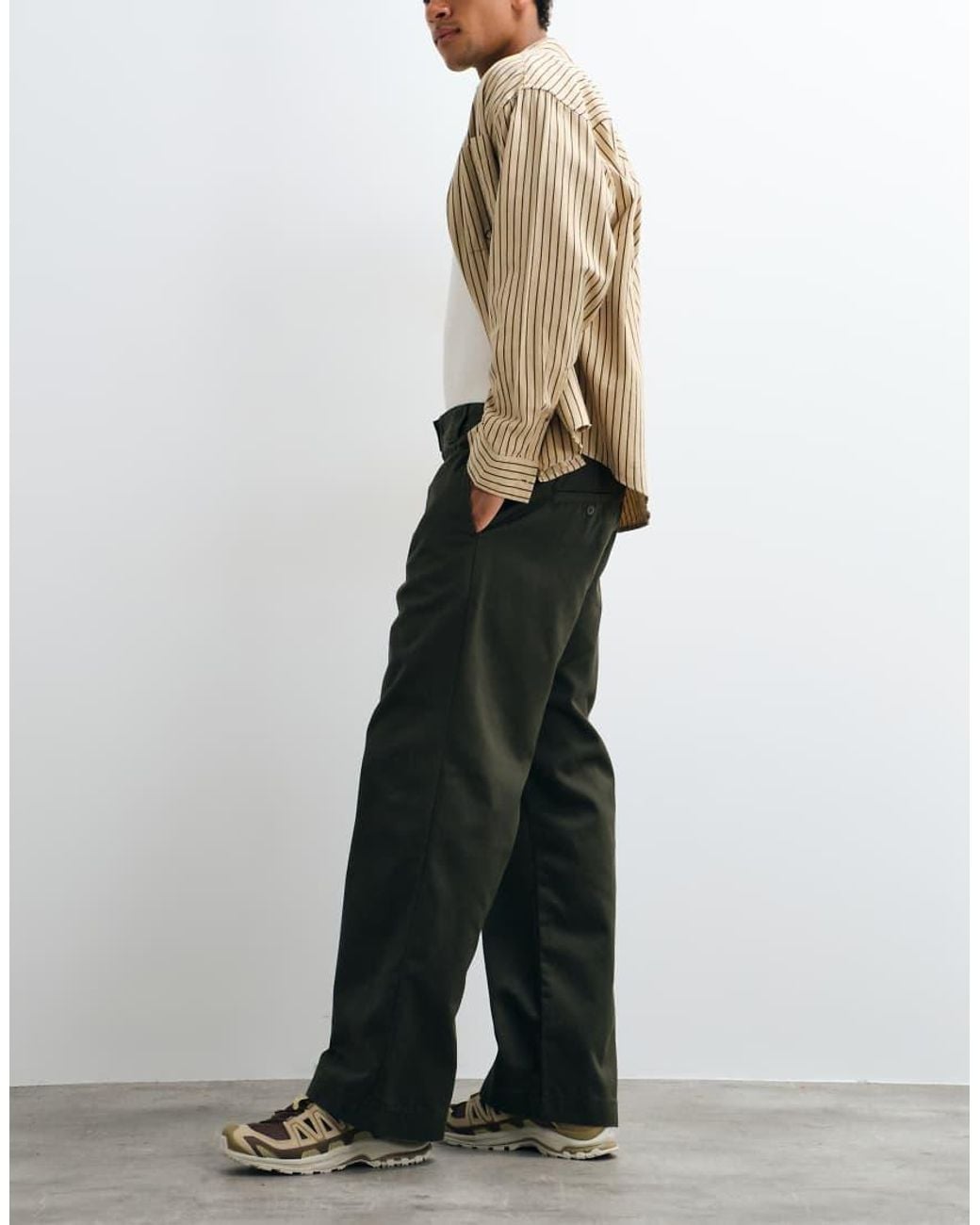 Carhartt Green Og Master Relaxed Fit Tapered Trousers for men