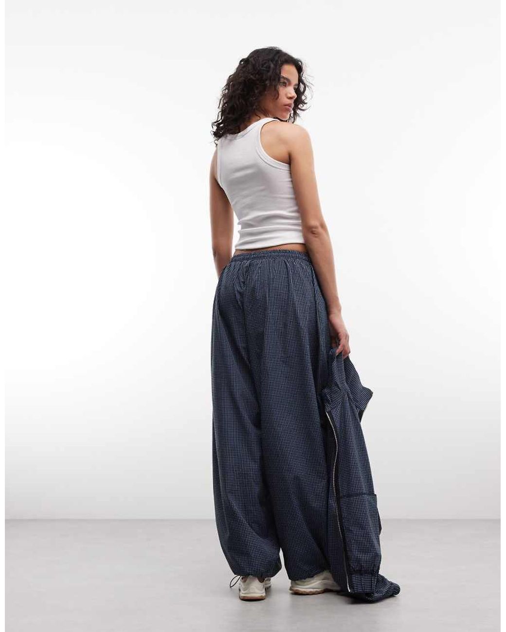 Collusion Blue Xl baggy Nylon Sweatpants