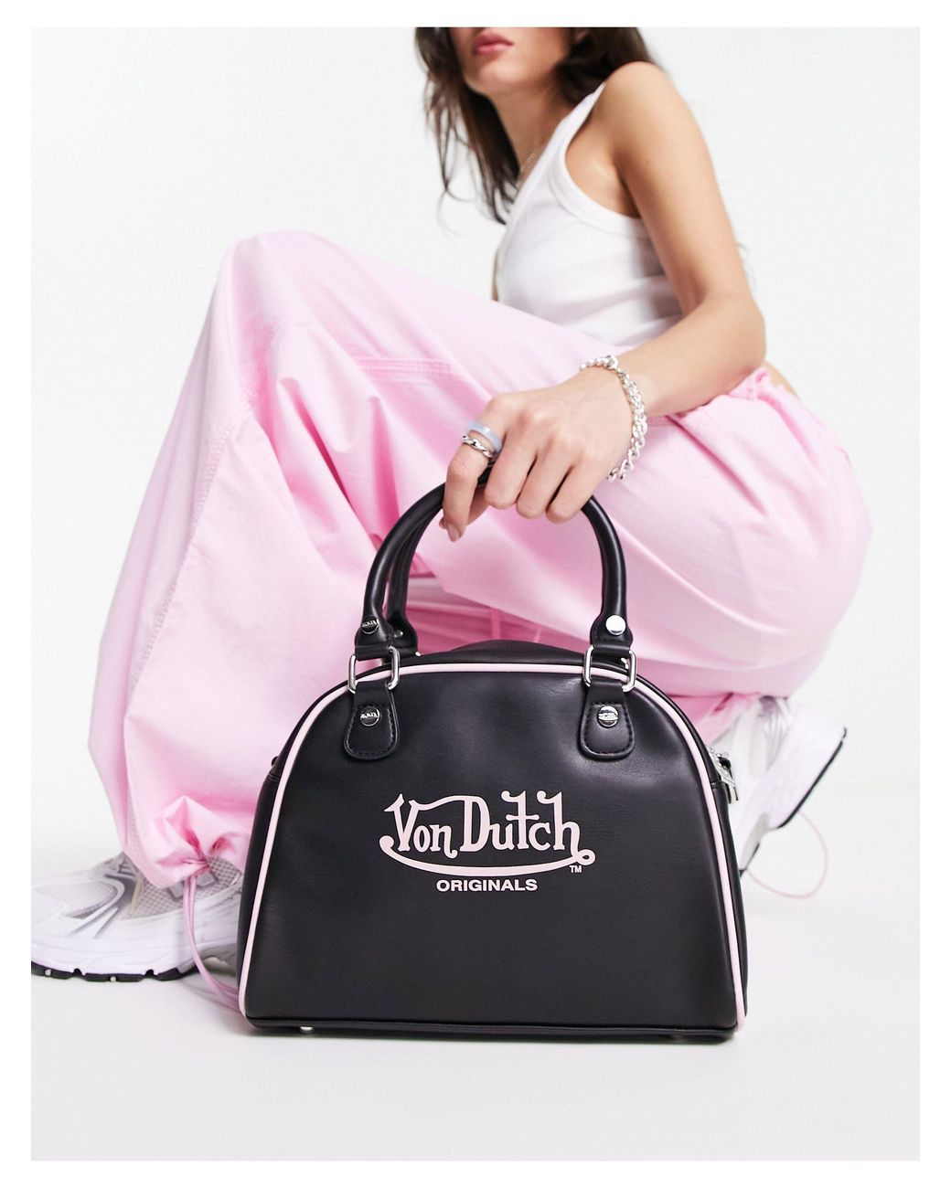 Von Dutch Kailen Mini Bowling Bag in Pink | Lyst Australia
