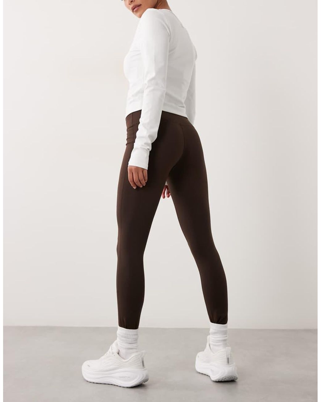 4505 White Petite Icon High Waist Yoga legging