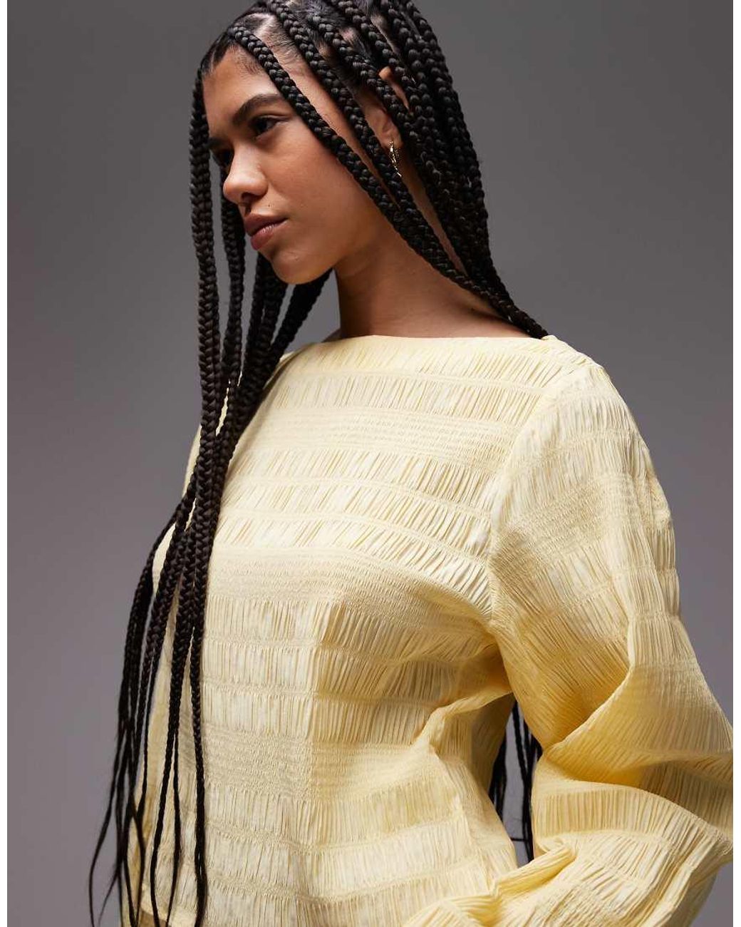 & Other Stories Metallic Textured Blouse