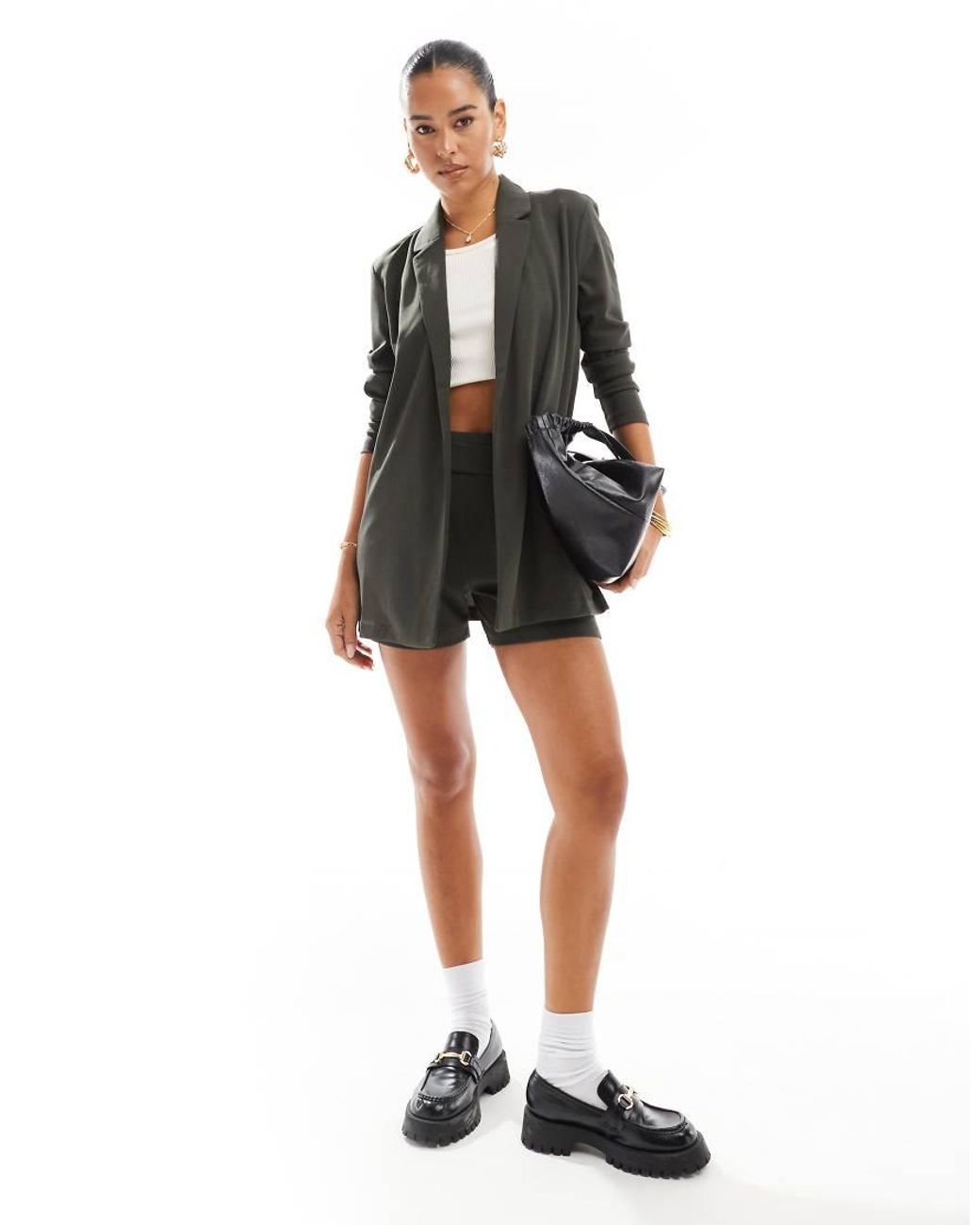 Jdy Ruimvallende Blazer in het White