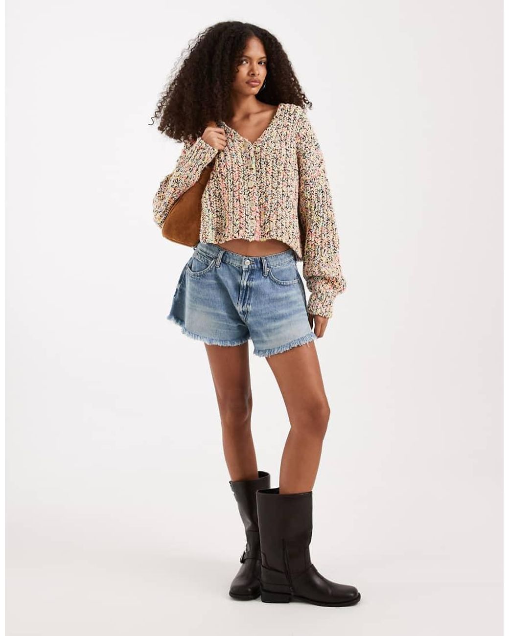 Free People Blue Flea Market Cardigan
